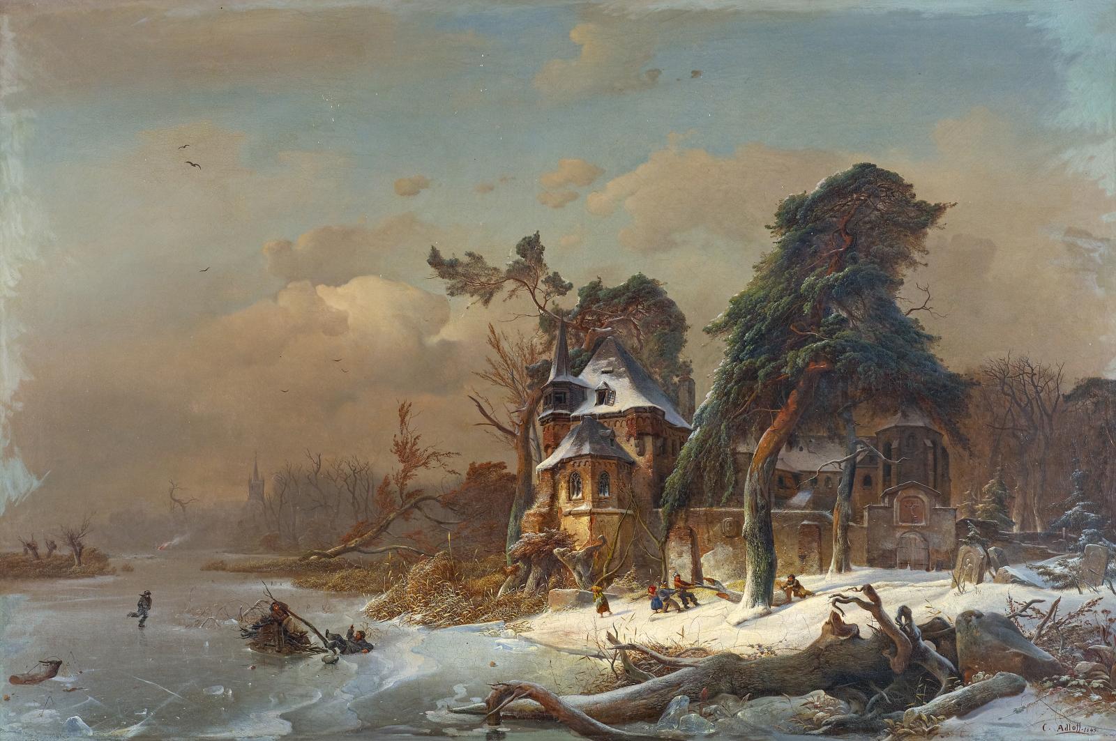 Carl Adloff - Winterliche Klosterruine