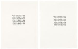 Carl Andre - (i) birdbirdbirdibirdbirdbirdbird (from One Hundred Sonnets)  (ii) treetreetreetreetreetreetree (from One Hundred Sonnets)