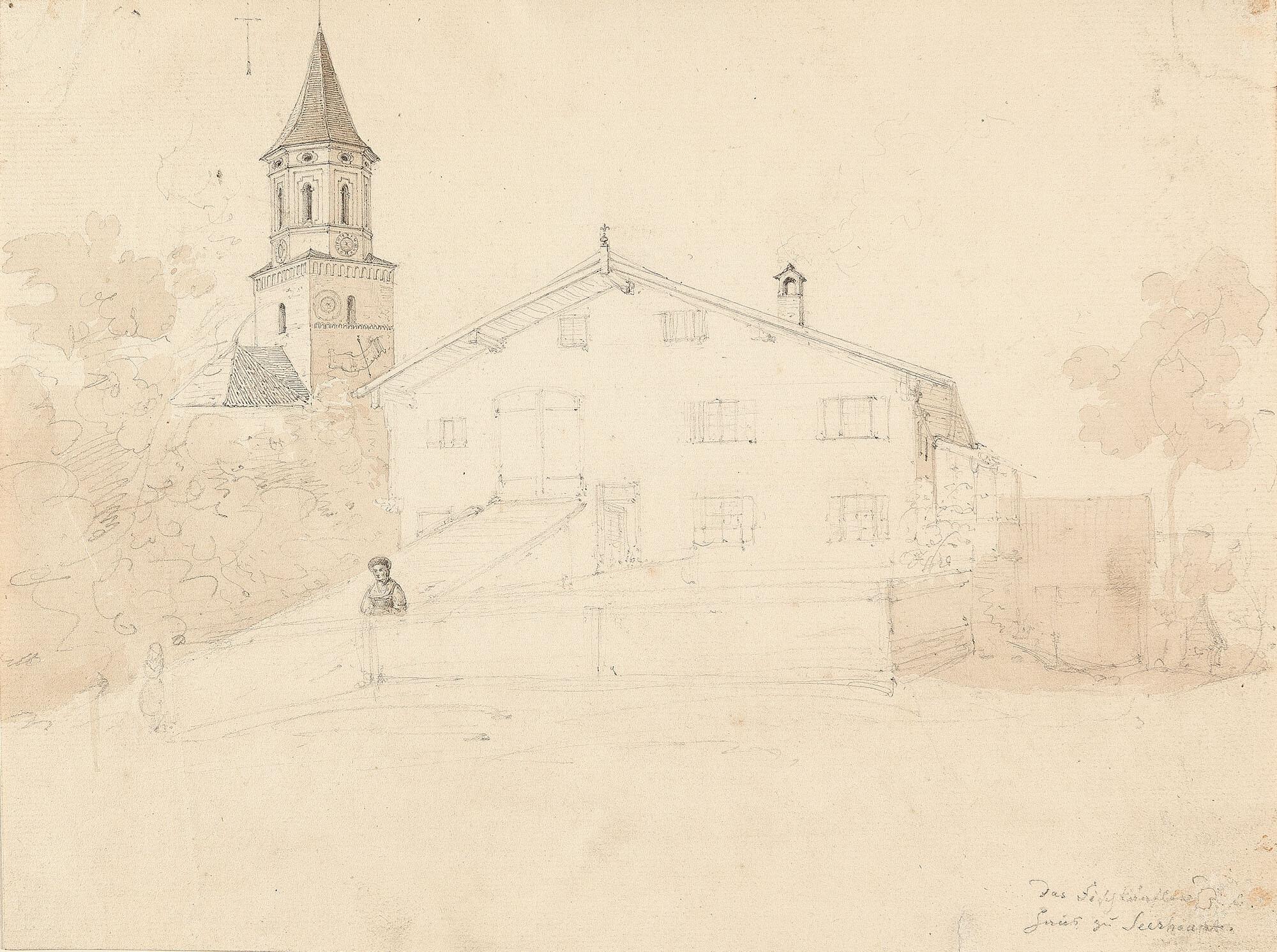 Carl August Lebschée - „Des Fischhändlers Haus zu Seeshaupt“.