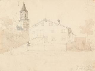 Carl August Lebschée - „Des Fischhändlers Haus zu Seeshaupt“.