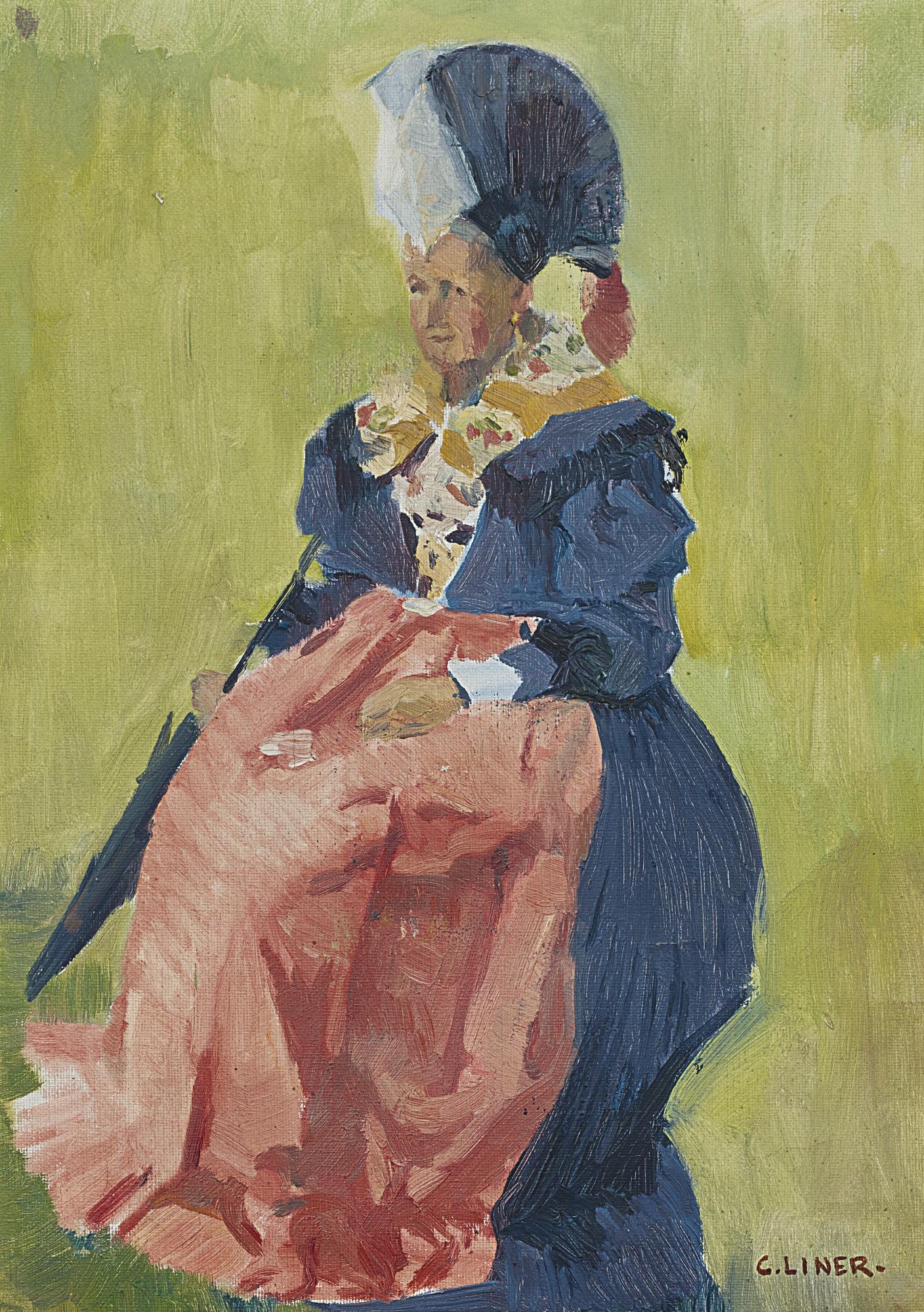 Carl August Liner - Appenzellerin In Tracht