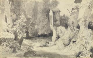 Carl Blechen - German rest In The Forest