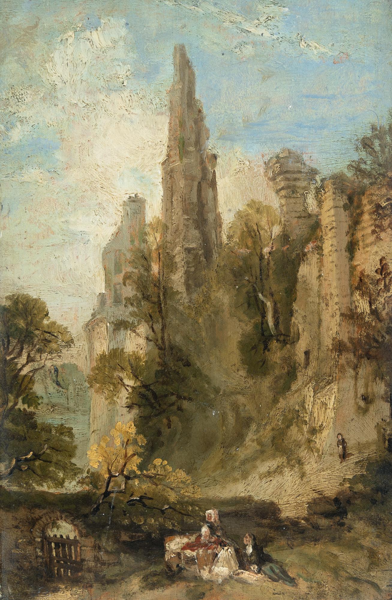 Carl Blechen - Landschaft mit Ruinen einer Burg