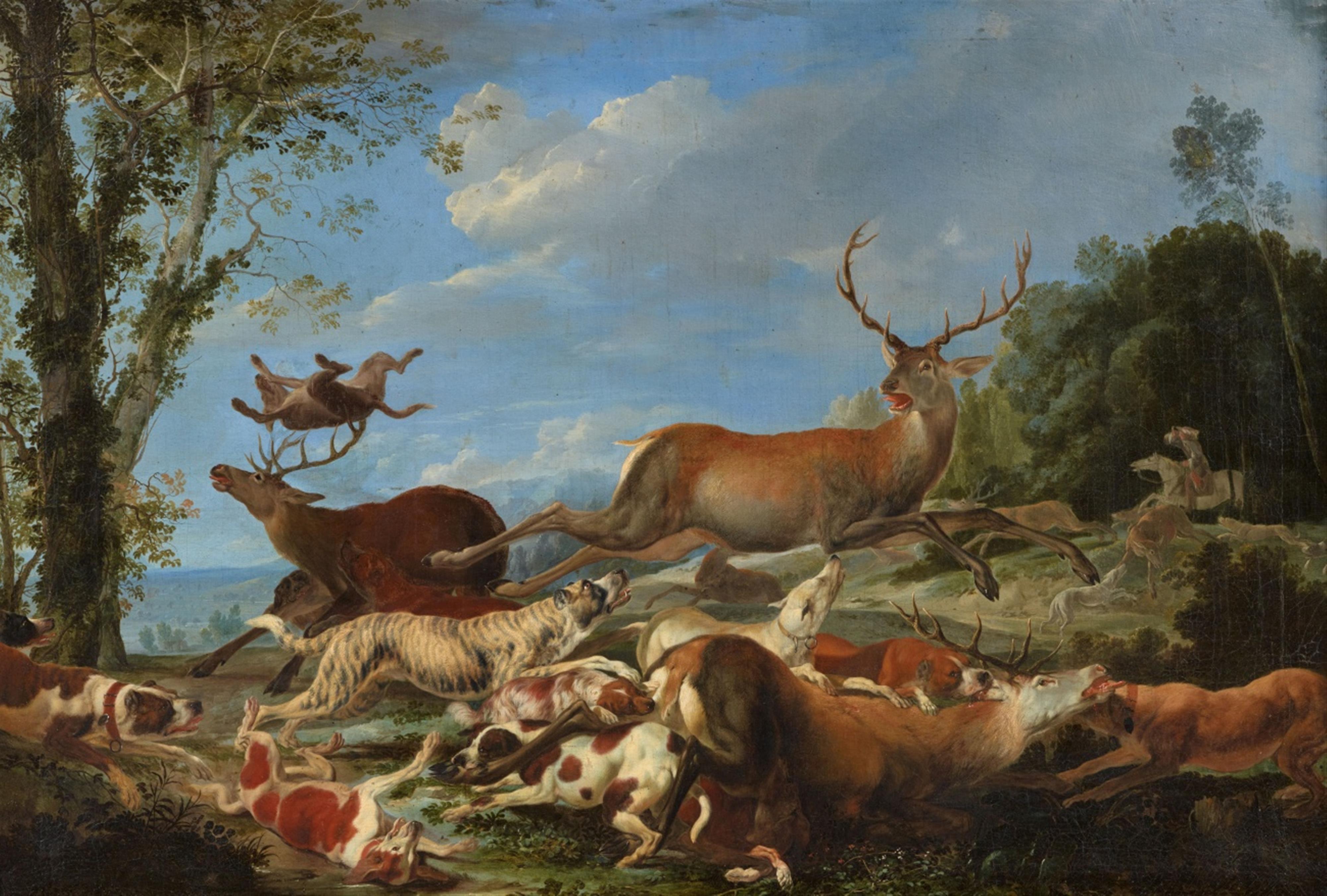 Carl Borromäus Ruthart - Hirschjagd