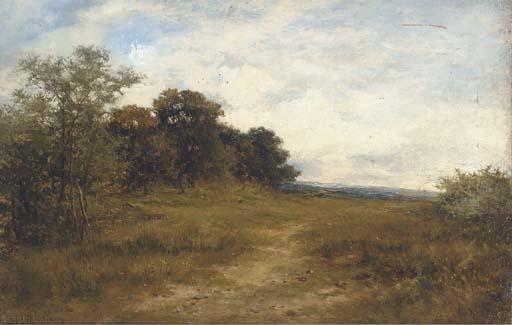 Carl Brennir - On the hill, Alkham, Kent, a sketch from nature