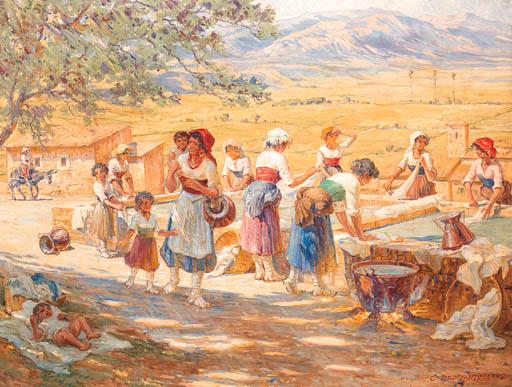 Carl Budtz-Moller - Washing laundry on a summer\'s day