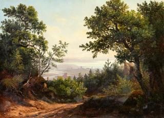 Carl Christian Sparmann - Blick auf Konstanz von der Schweiz aus