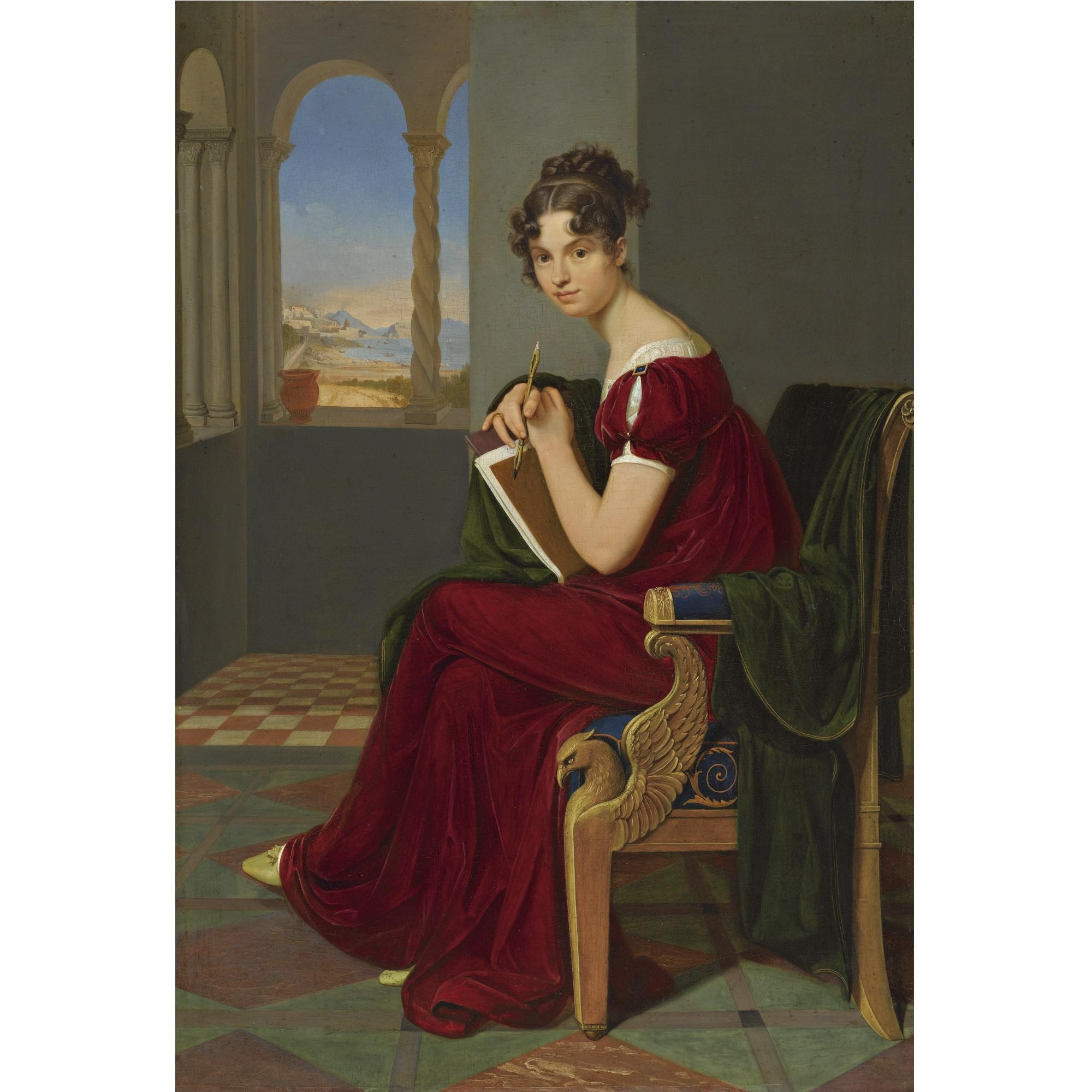 Carl Christian Vogel Von Vogelstein - German junge Dame Mit Zeichengerät (Girl With A Drawing Instrument, The Countess Thekla Ludolf)