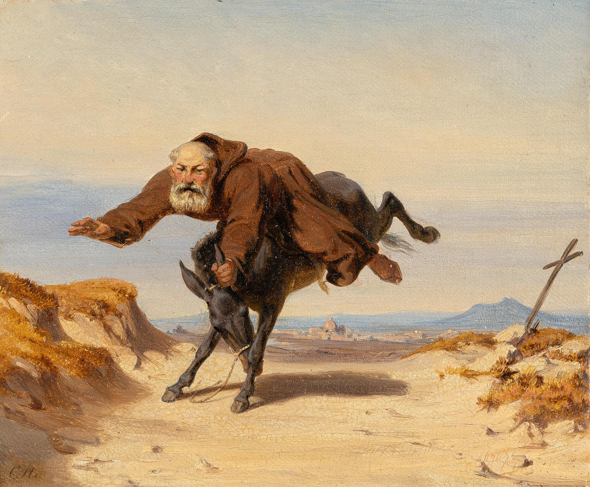 Carl Constantin Steffeck - Mönch in der Campagna