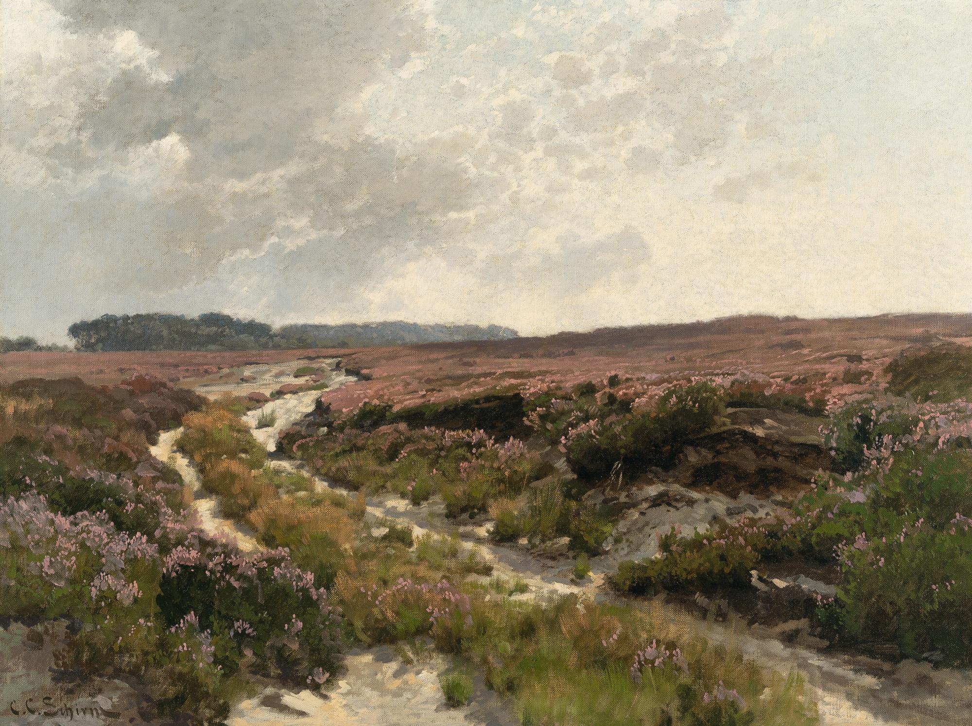 Carl Cowen Schirm - Blühende Heidelandschaft