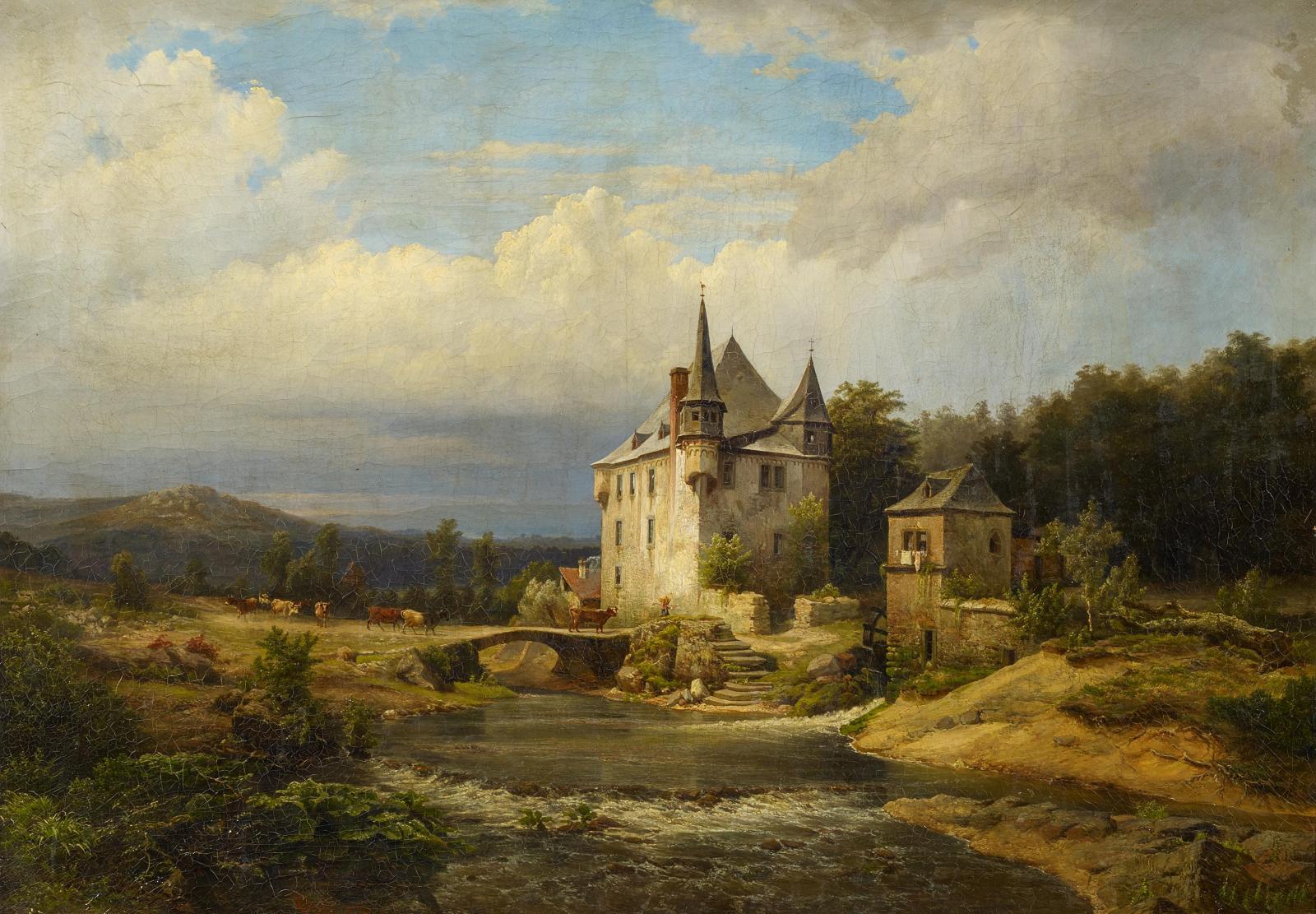 Carl Dahl - Herrenhaus in der Landschaft