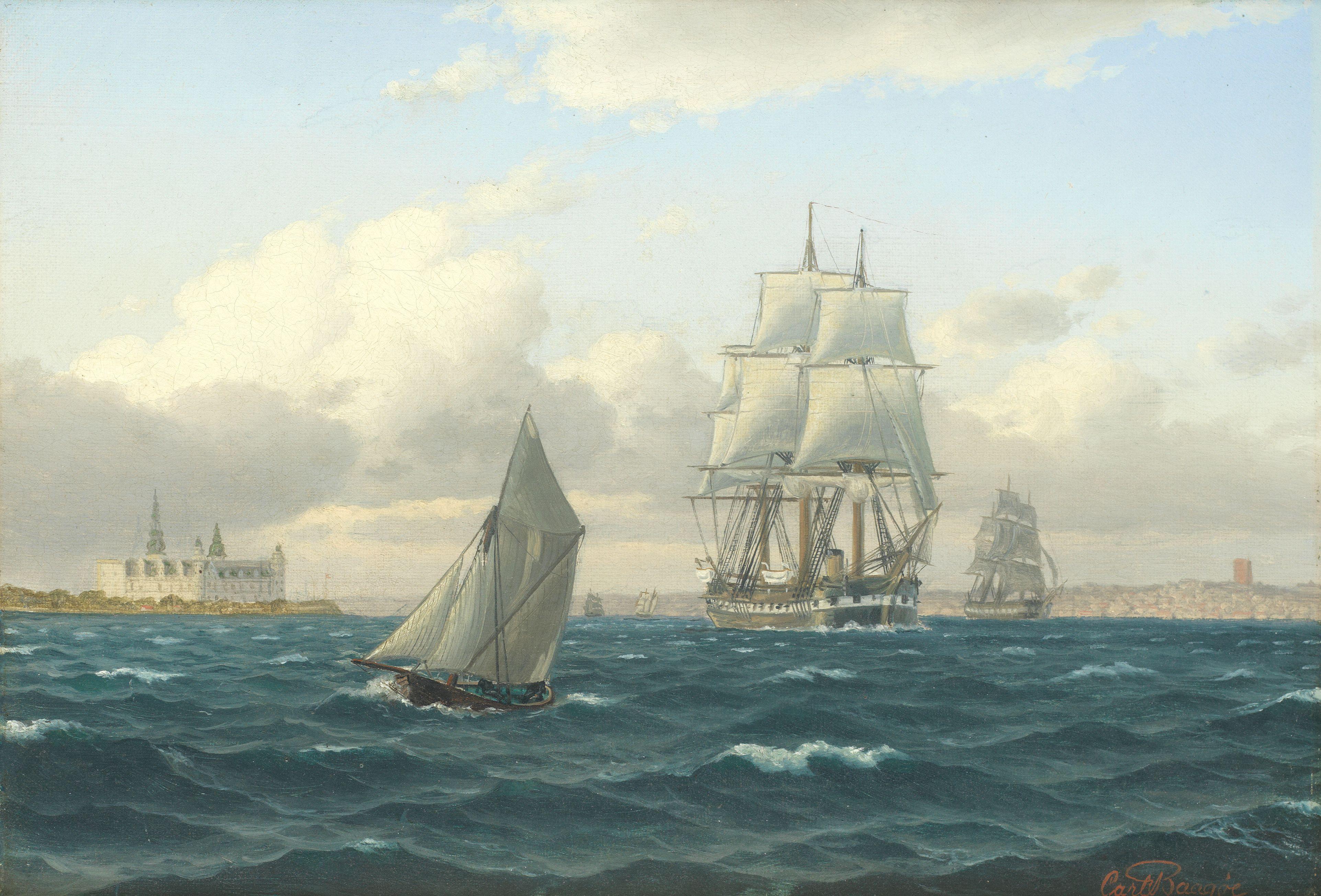 Carl Emil Baagöe - Shipping off Kronborg Castle, Sweden