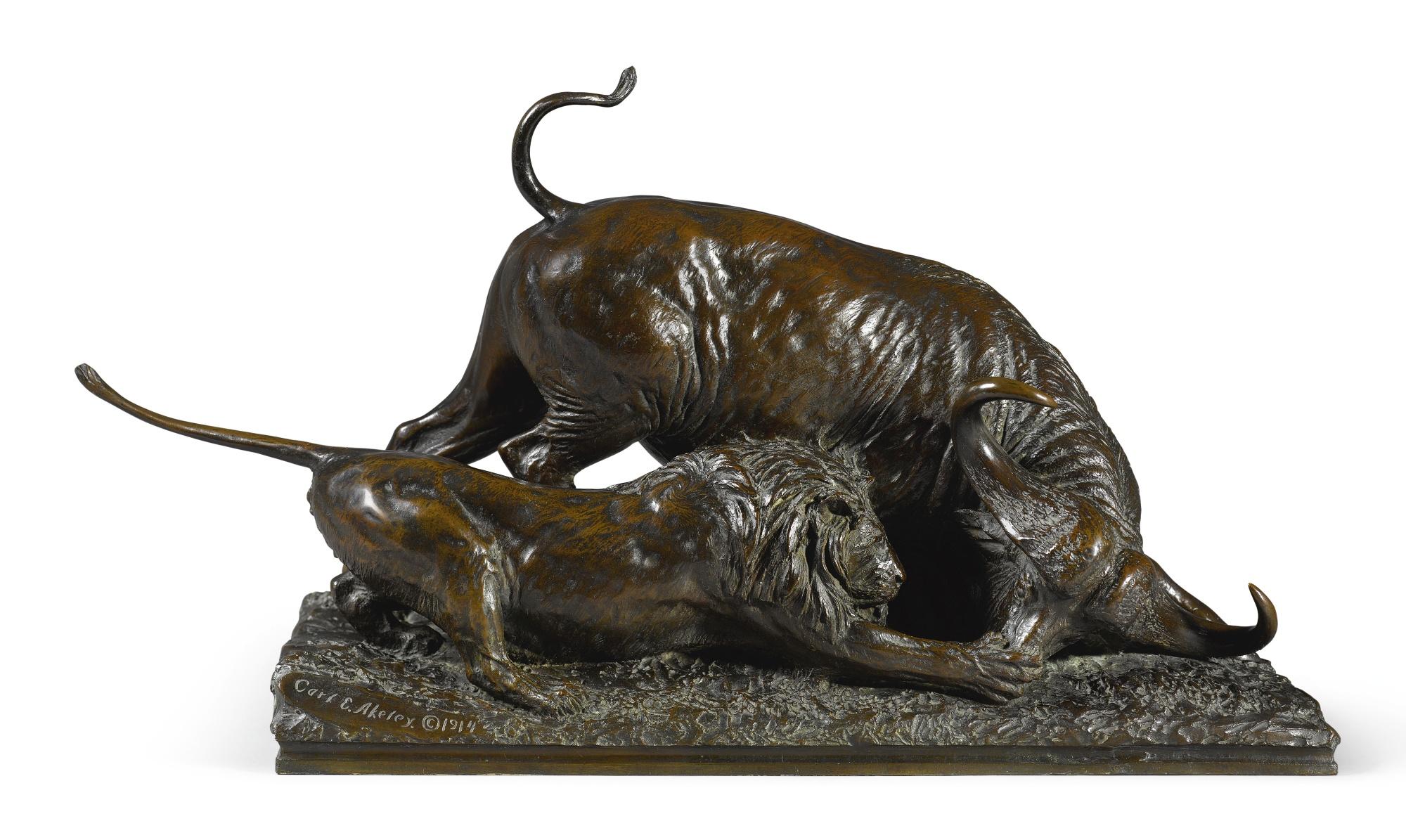 Carl Ethan Akeley - Lion And Buffalo