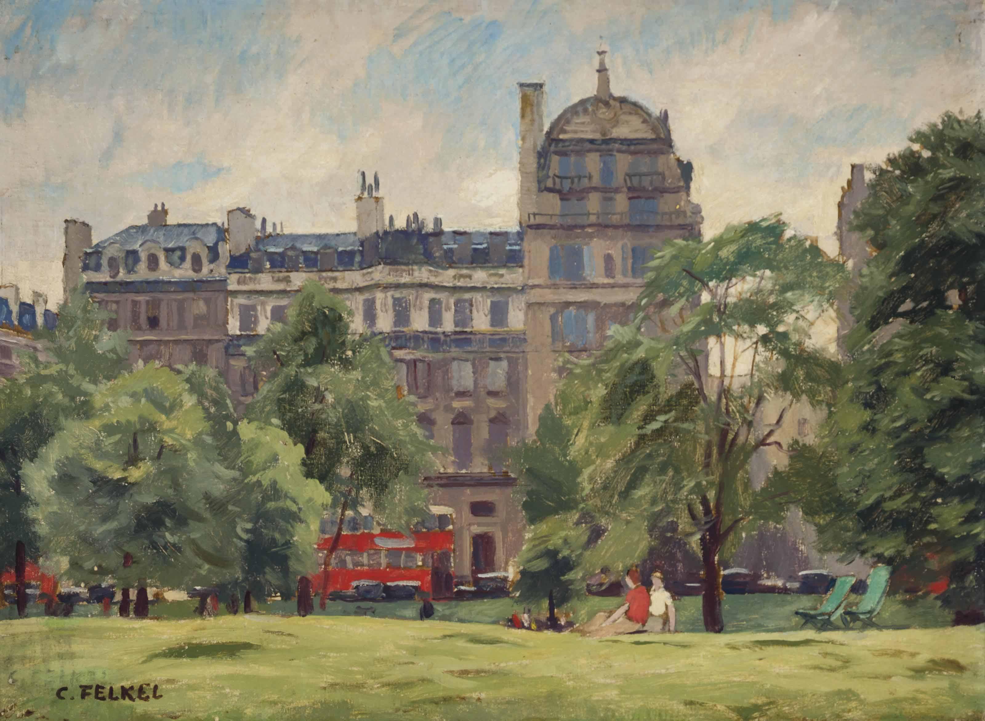 Carl Felkel - Buildings overlooking Green Park