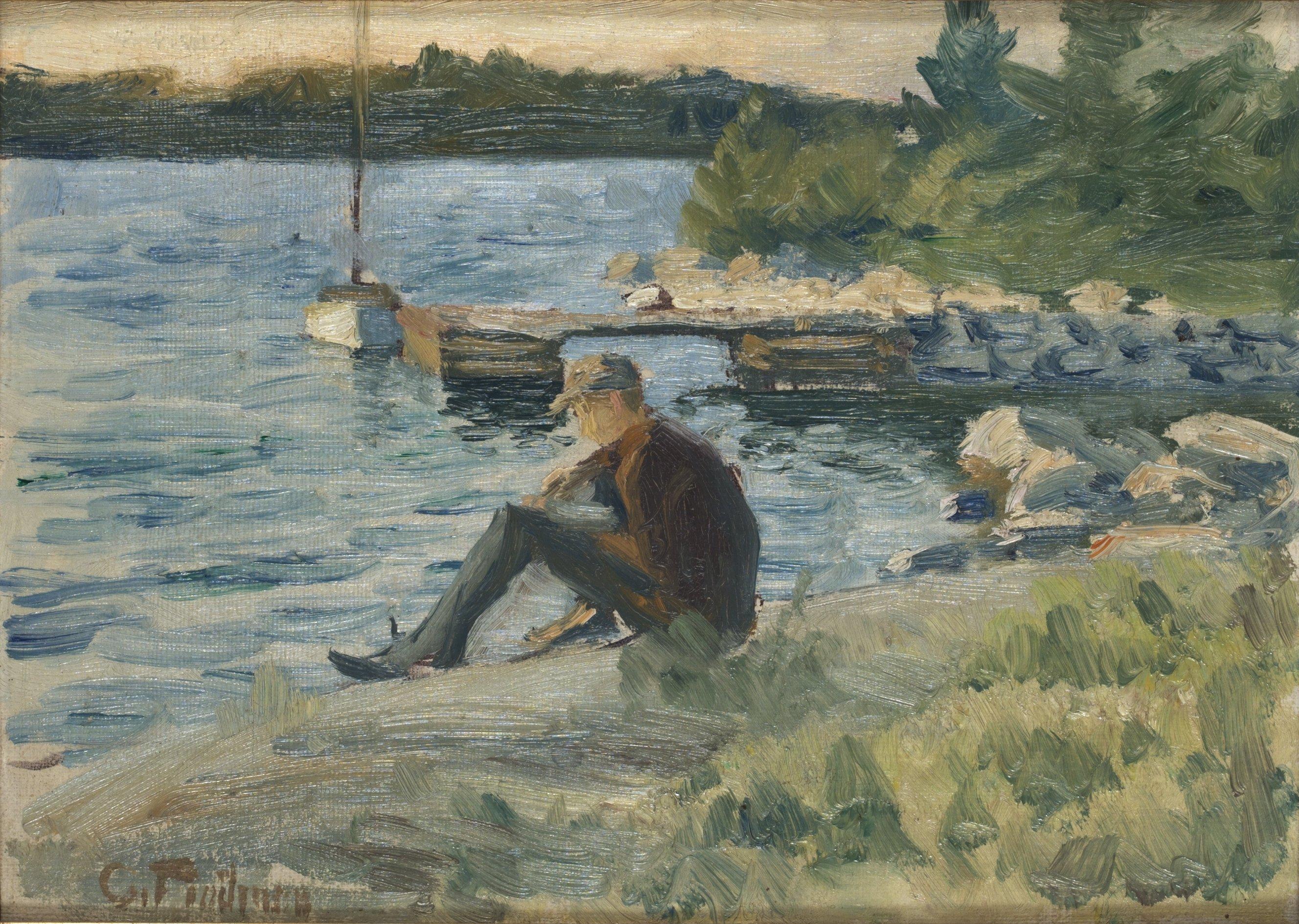 Carl Flodman - Pojke vid vatten