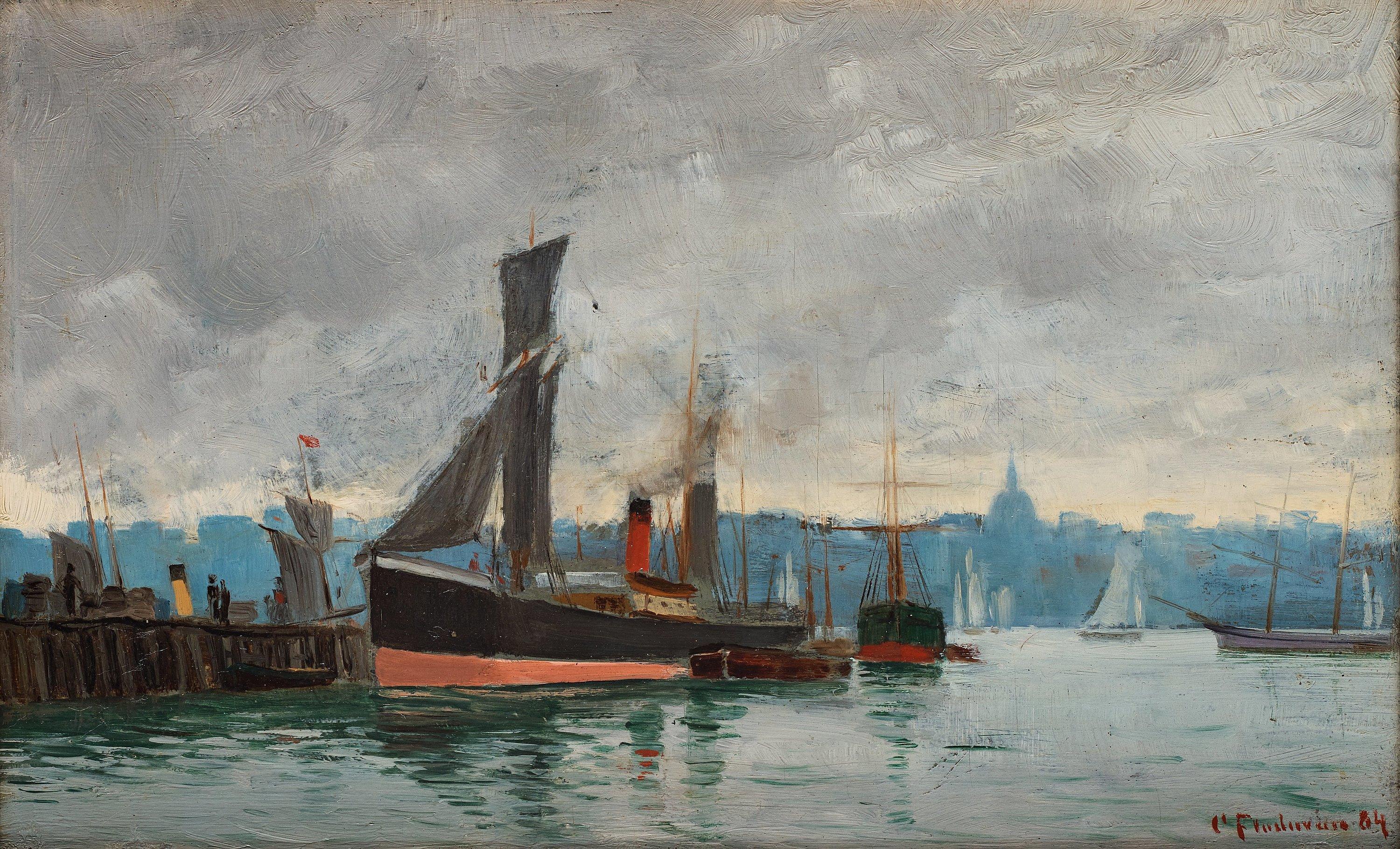 Carl Flodman - Steamships, Stockholm