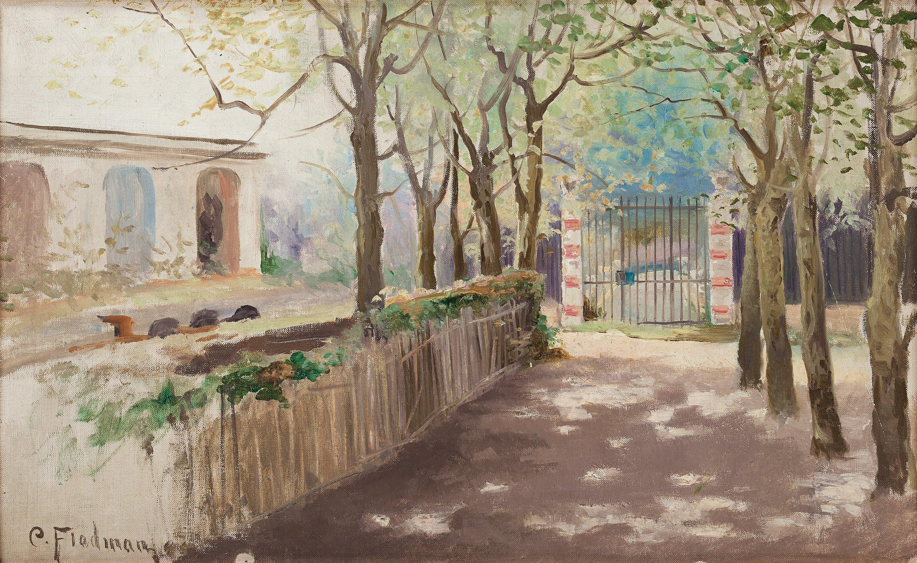 Carl Flodman - Sunlit park scene