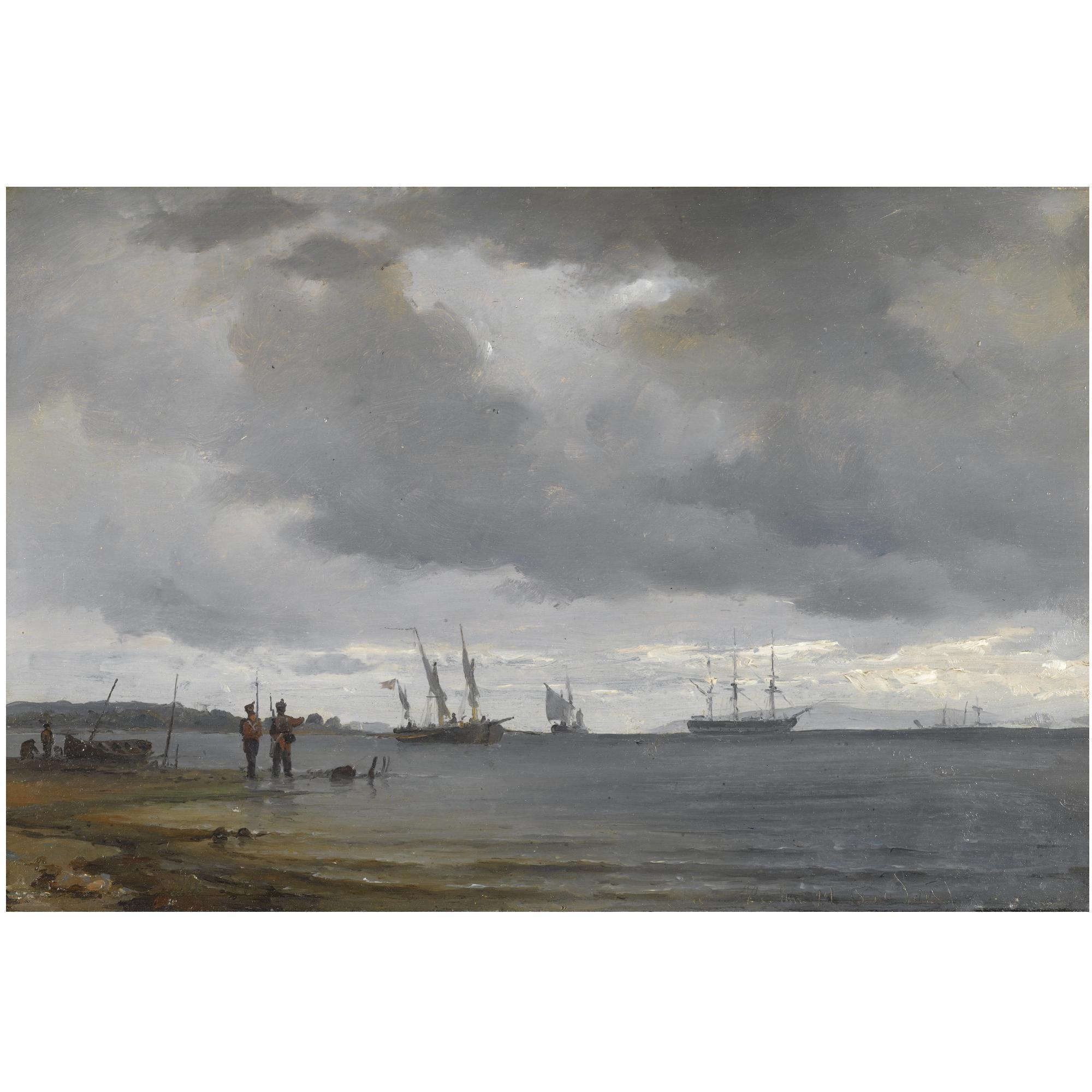 Carl Frederick Sørensen - A Sheltered Anchorage 