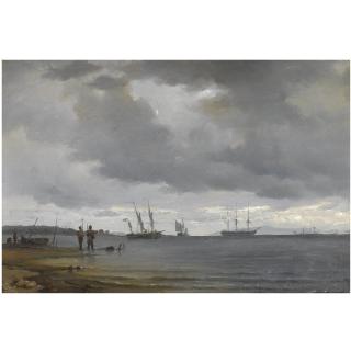 Carl Frederick Sørensen - A Sheltered Anchorage 