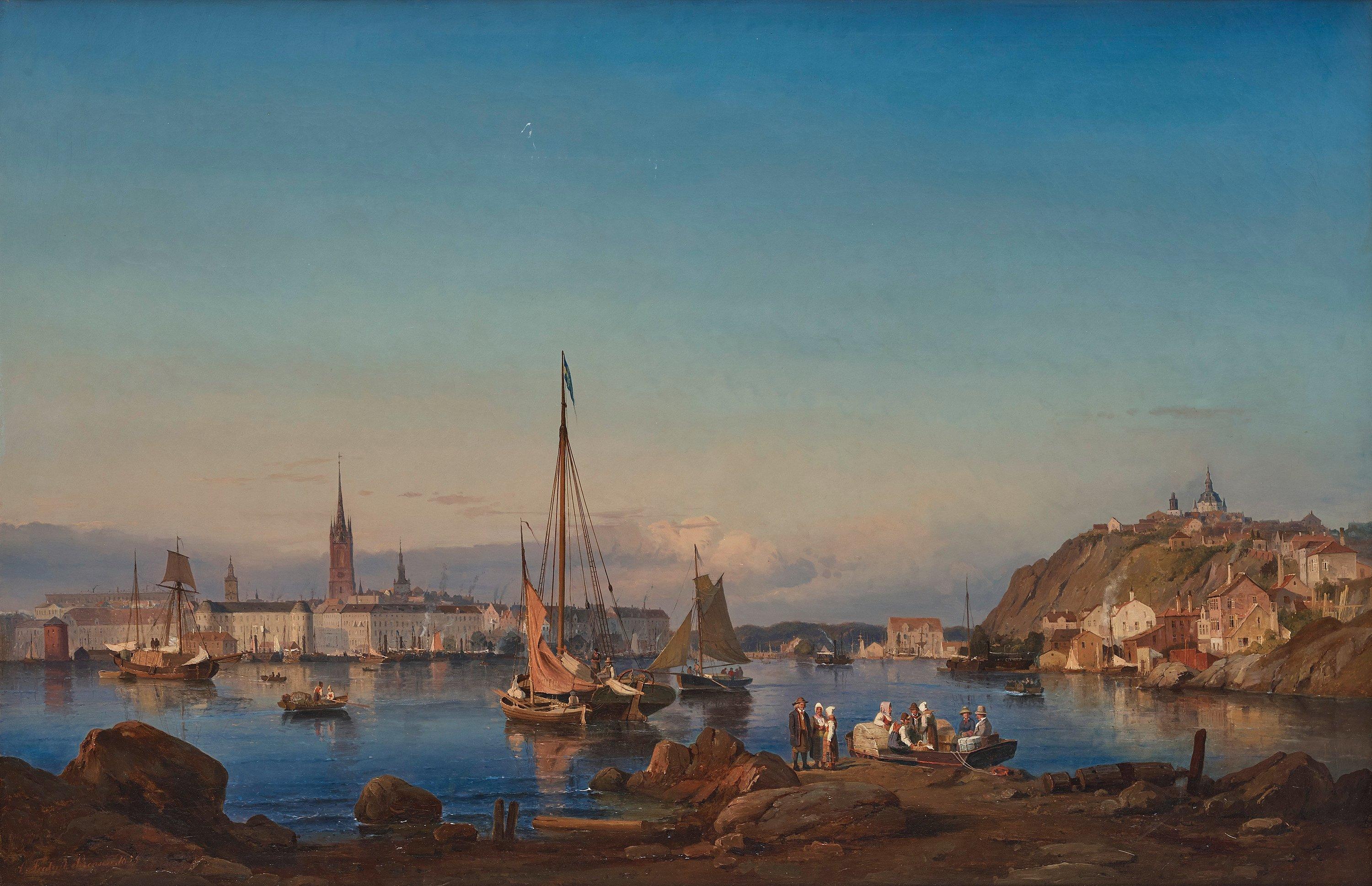 Carl Frederik Sørensen - Stockholm from Riddarholmen