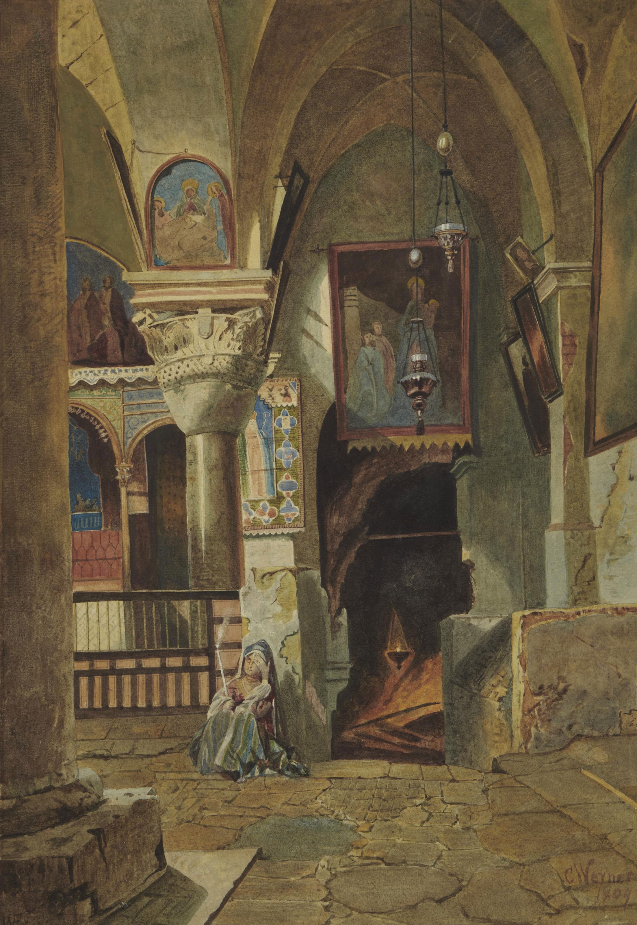 Carl Friedrich Heinrich Werner - Intérieur du Saint-Sépulcre