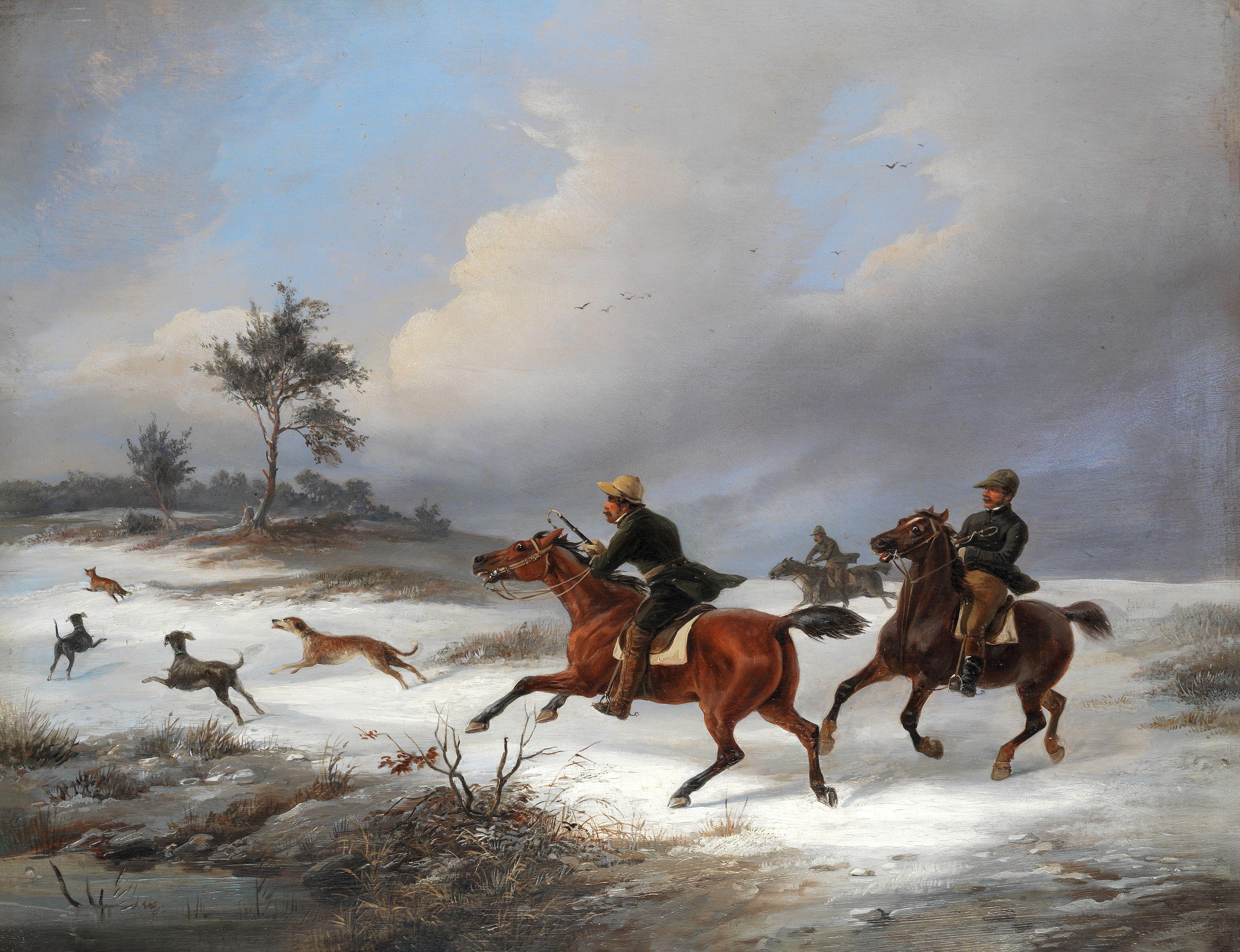 Carl Friedrich Schulz - A winter hunt