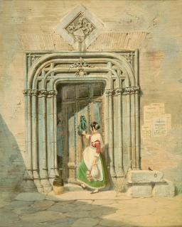 Carl Friedrich Werner - An der Pforte, Rom.