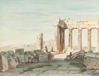 Carl Friedrich Werner - Der Parthenon auf der Akropolis