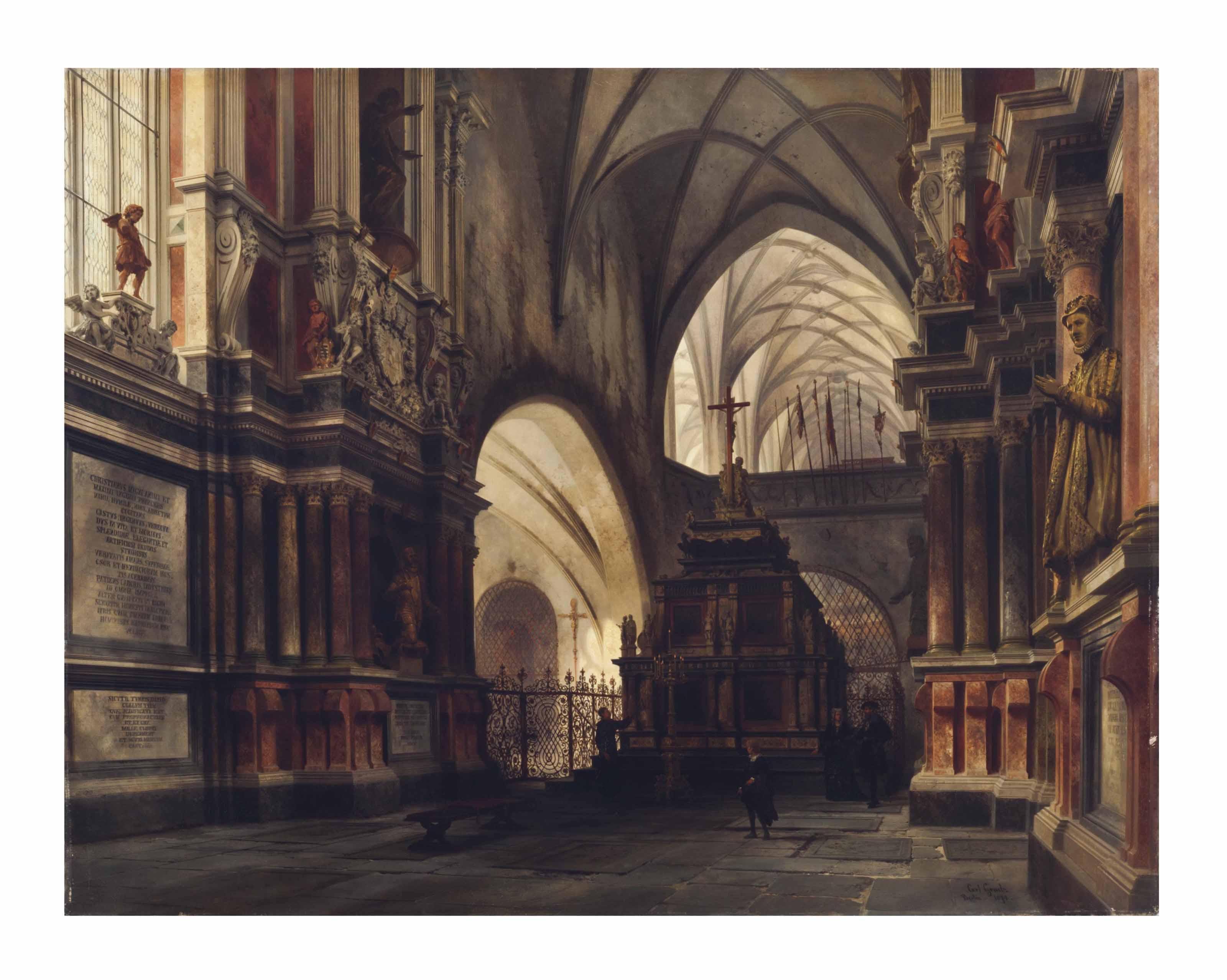 Carl Georg Anton Graeb - Interior of the Cathedral of Freiberg