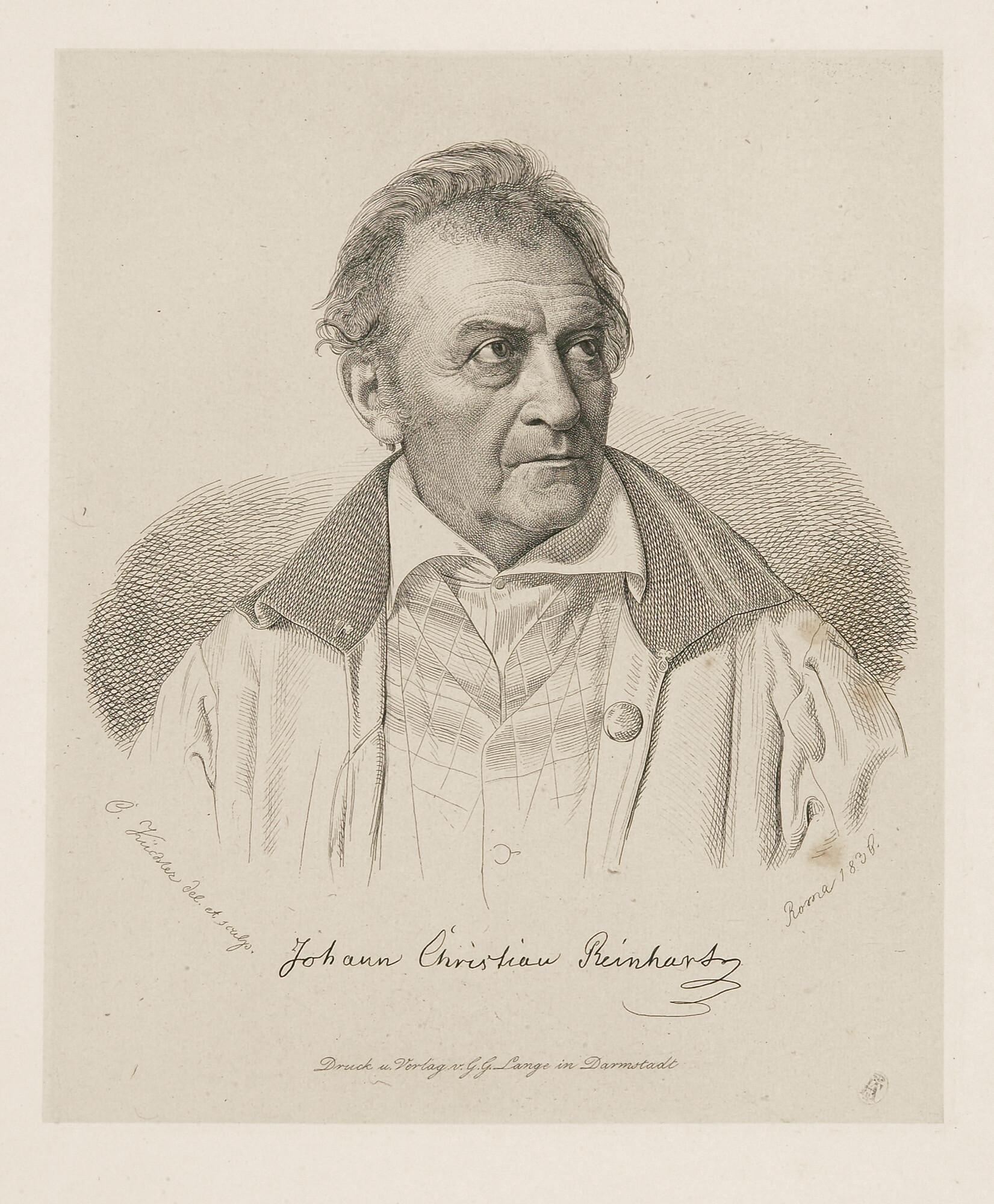Carl Gotthelf Küchler - 2 Bll.: Porträt von Johann Christian Reinhart – Porträt