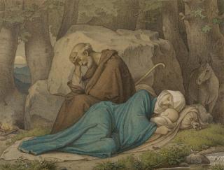 Carl Gottlieb Peschel - Ruhe auf der Flucht