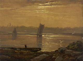 Carl Gustav Carus - Abend an der Elbe