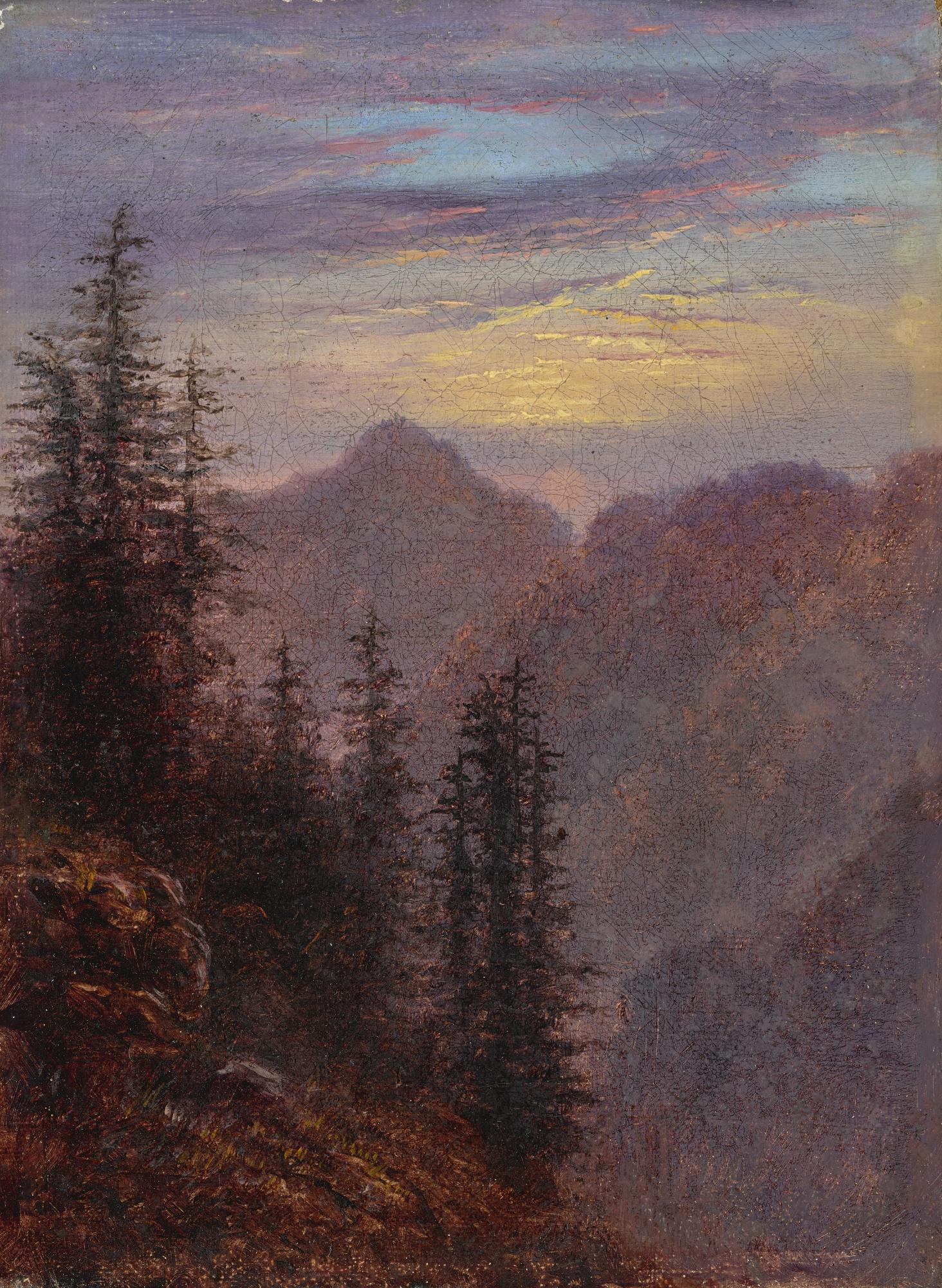 Carl Gustav Carus - Mountain Landscape At Dusk