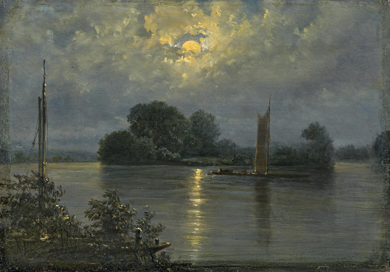 Carl Gustav Carus - Vollmond bei Pillnitz