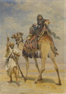 Carl Haag - German bedouin Woman On A Camel