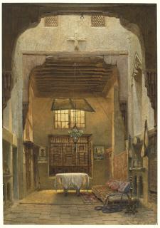 Carl Haag - The artist’s studio in Cairo (recto); Architectural sketches of the artist’s studio in Cairo (verso)
