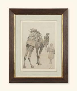Carl Haag - Un Chamelier Et Son Dromadaire
