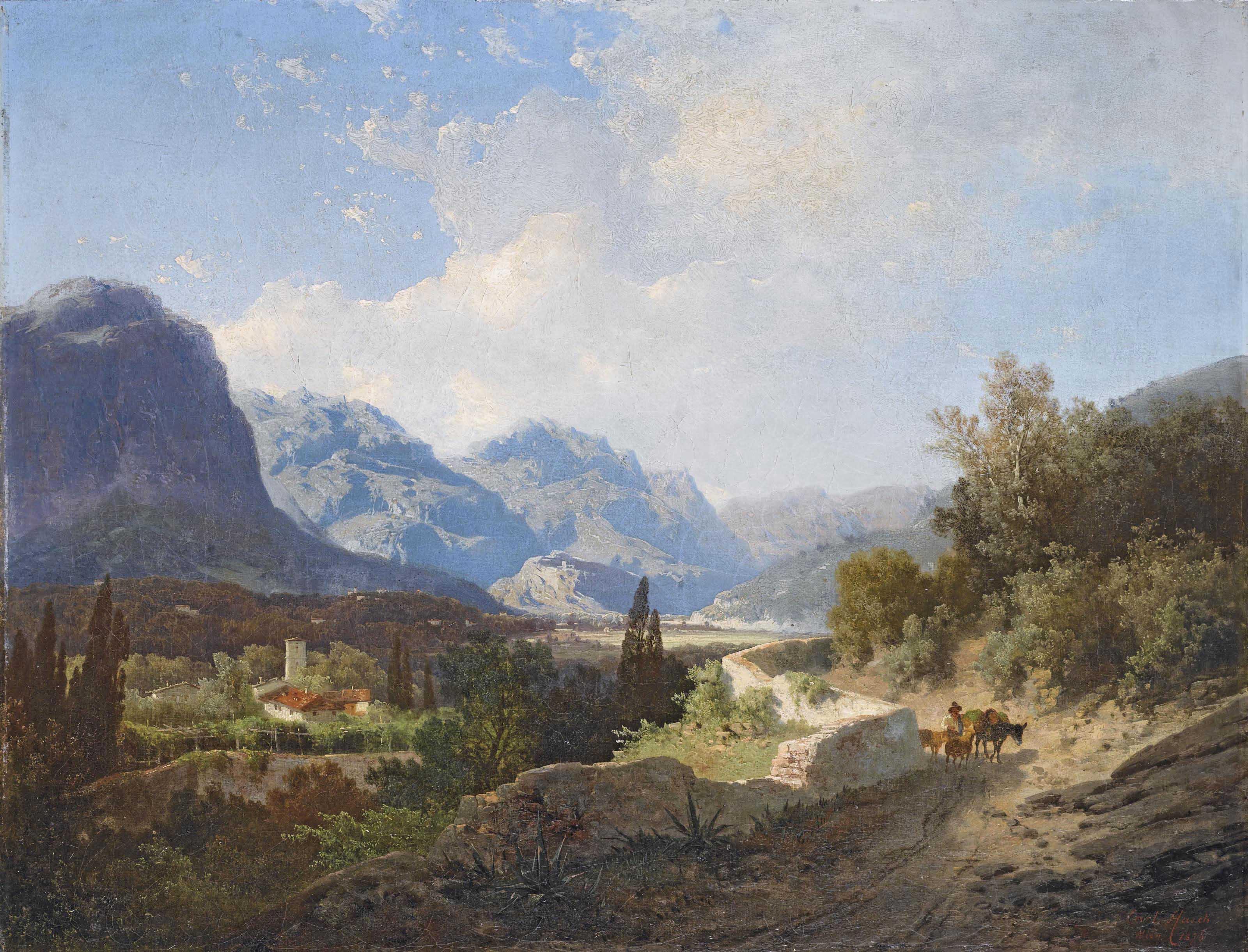 Carl Hasch - Paesaggio nel Tirolo