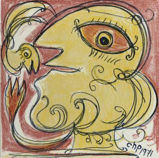 Carl Henning Pedersen - Woman and bird