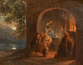 Carl Hilgers - Abendandacht am Rhein