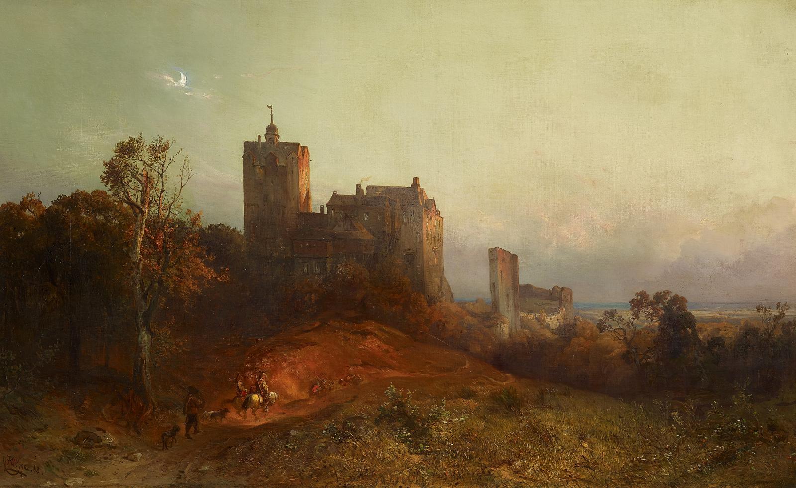 Carl Hilgers - Burg Falkenstein in der Abendsonne