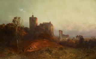 Carl Hilgers - Burg Falkenstein in der Abendsonne