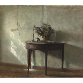 Carl Holsøe - Danish A Sunlit Interior