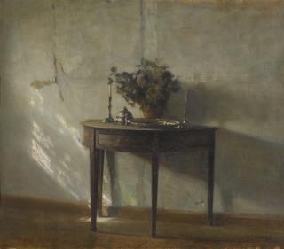 Carl Holsøe - Danish a Sunlit Interior