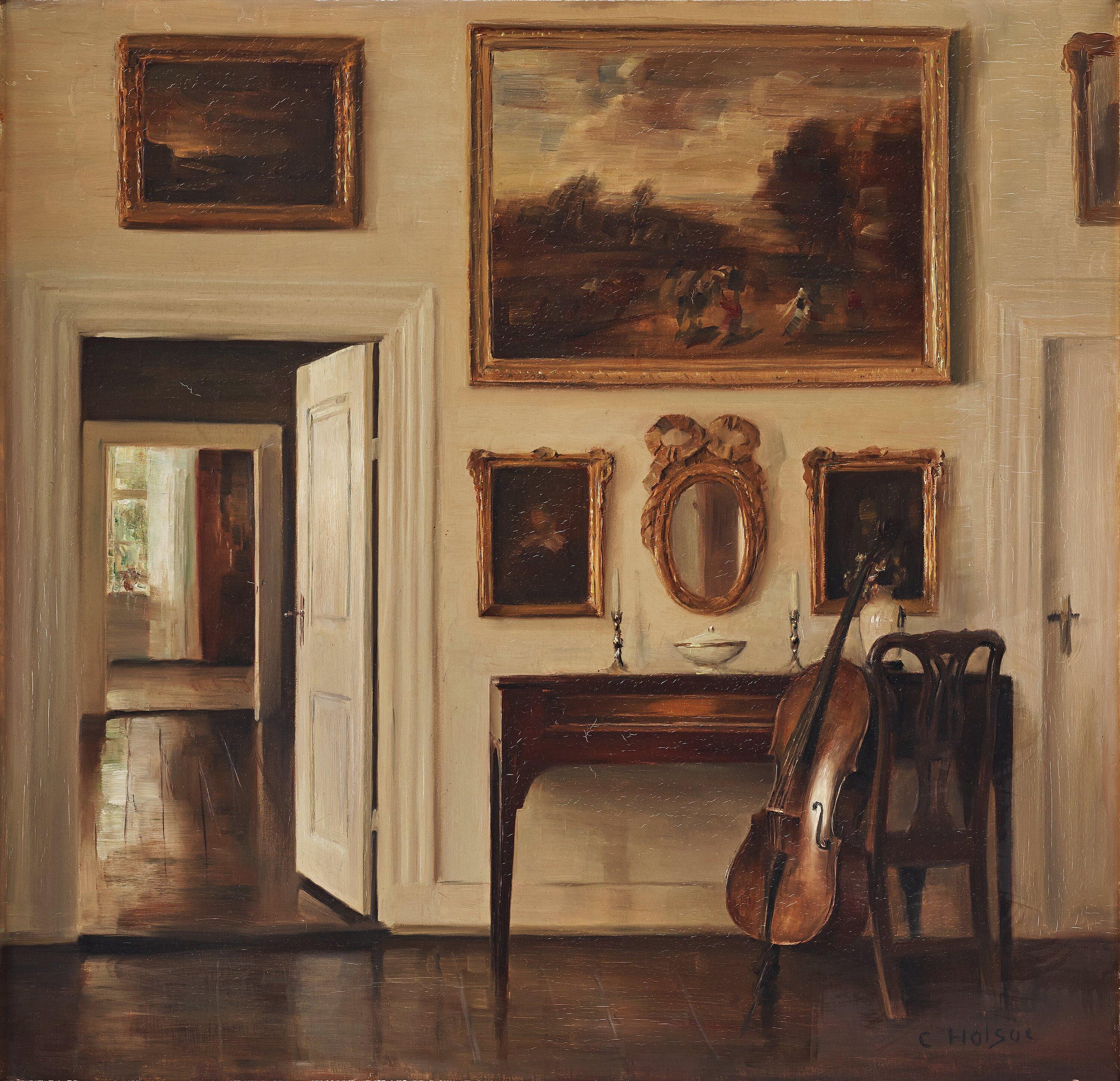Carl Holsoe - Interior with cello