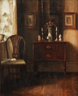 Carl Holsoe - Interior with chair