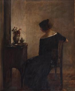 Carl Holsoe - Interior with the artist\'s wife
