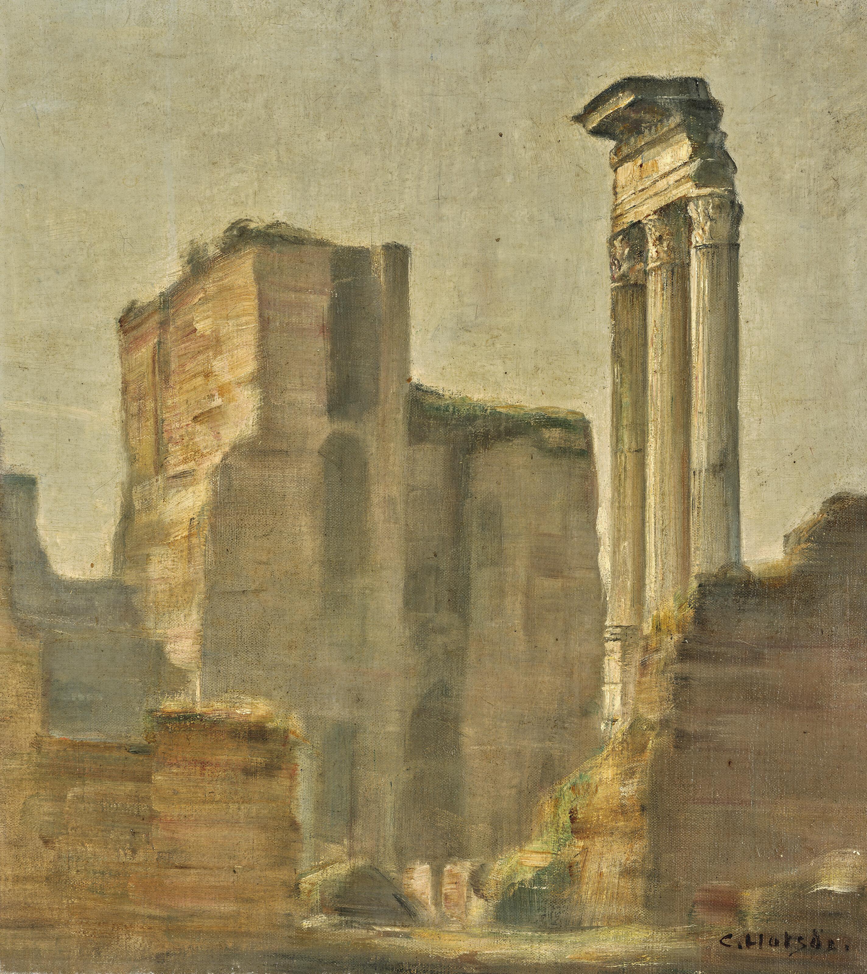Carl Hølsoe - View of the Roman Forum