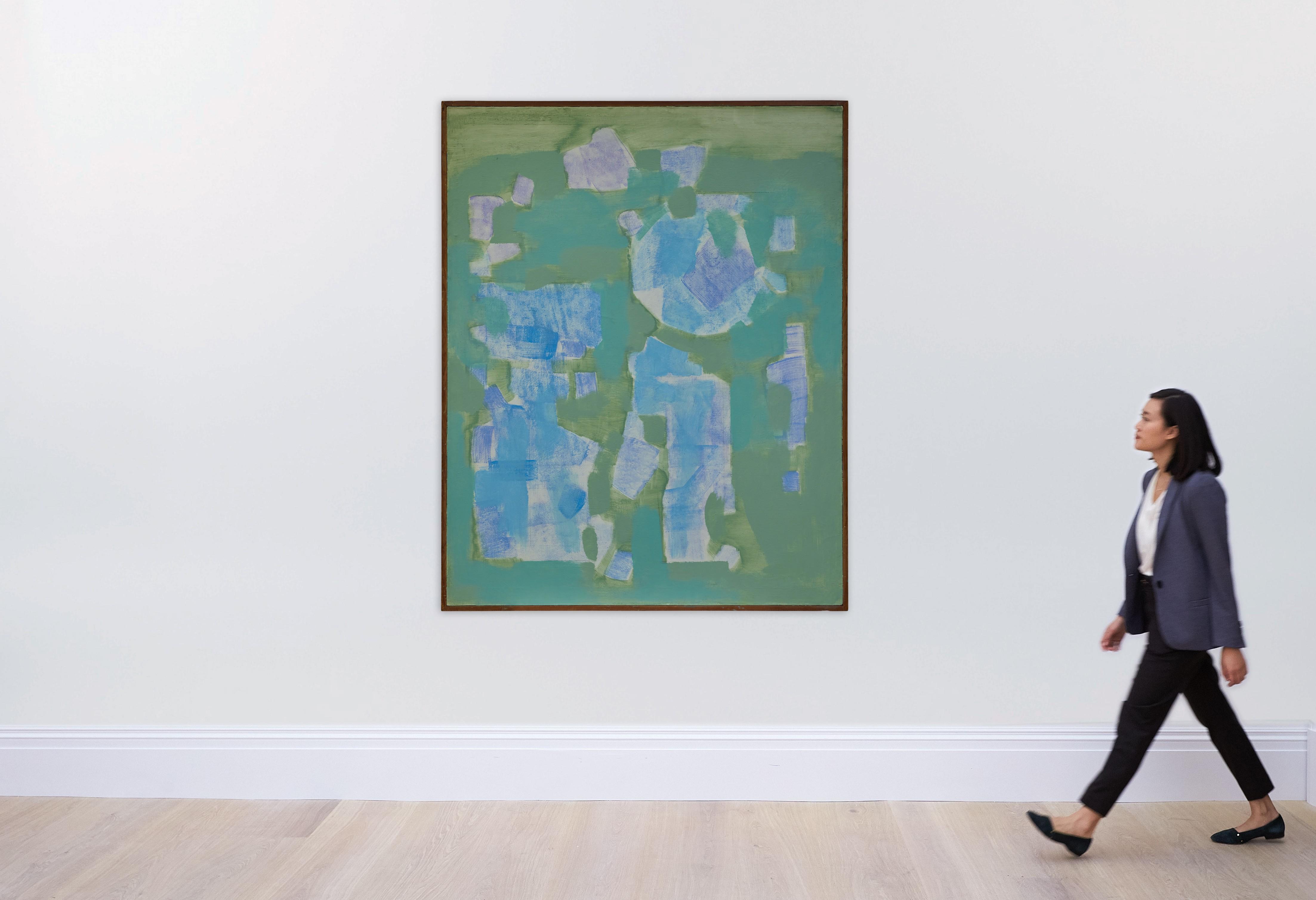 Carl Holty - Untitled (Green, Blue, White)