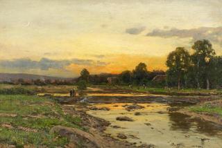 Carl Irmer - Landschaft bei Neumond